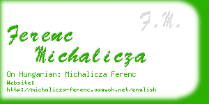 ferenc michalicza business card
